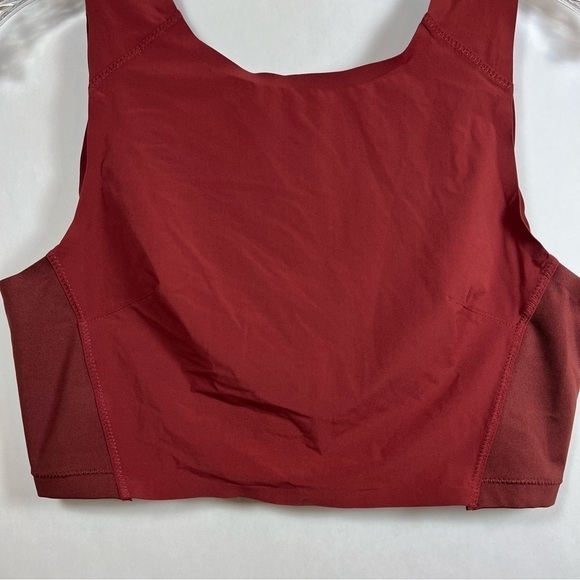 Free People movement seamless cropped tank top size S open back red - Picture 4 of 9